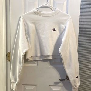 Champion white cropped crew neck
